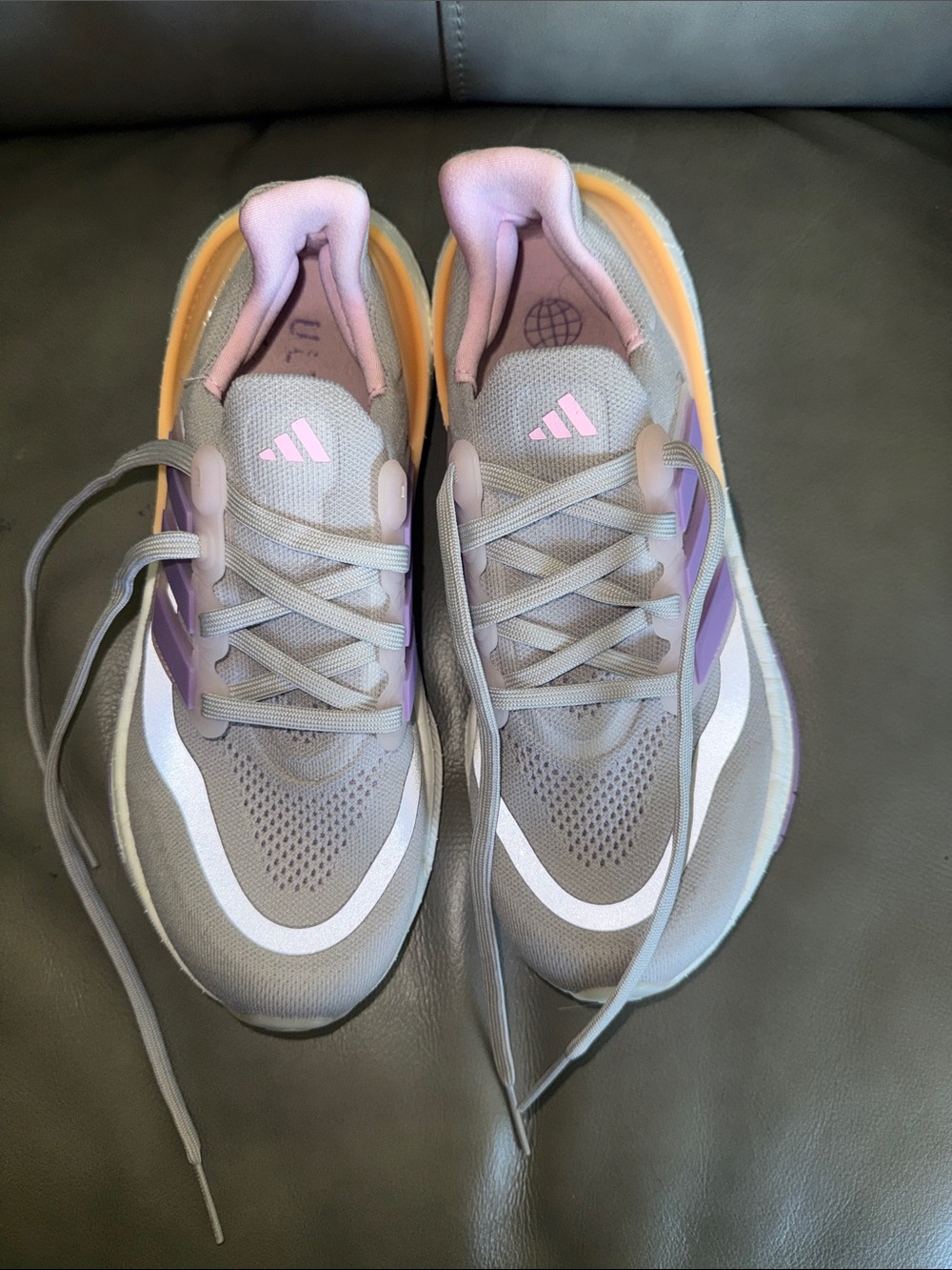adidas Women's Gray, Purple & Pink Athletic Running Shoes